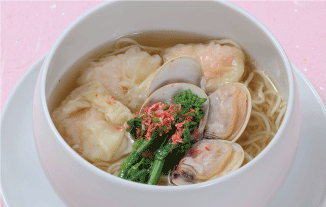 蛤と海老雲呑の湯麺